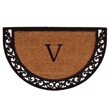 Monogram Door Mat, Black, Natural, 24 in W x 36 in L